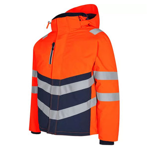 Vestes de travail industrielles personnalisées haute visibilité pour la construction, vêtements de travail routiers d'hiver, uniforme de travail haute visibilité, veste de sécurité avec bande réfléchissante - Product Image 3