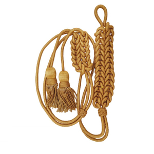 Aiguillettes Personalizadas al por Mayor para Uniformes y Suministros Ceremoniales, Hechas de Hilo de Oro, Hilo Rojo, Seda, Algodón y Poliéster, en Venta - Product Image 4