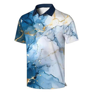 Polo Deportivo para Hombre, Diseño de Rayas Diagonales Rojas, Tejido Atlético que Absorbe la Humedad, Manga Corta, Transpirable y Ligero - Product Image 1