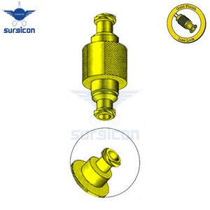 Dispositivo de Sujeción de 34.7 mm de Longitud con Acabado Dorado Luer Lock, Dispositivo Quirúrgico de Sujeción con 6 mm de Diámetro Exterior y 4 mm de Diámetro Interior - Product Image 2