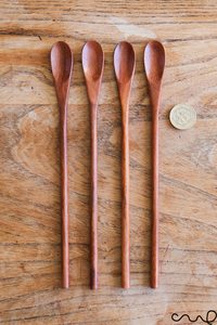 Natural Wood <b>Serving</b> <b>Spoon</b> Long Handle Wooden Dessert <b>Spoon</b> Handmade Brown <b>Spoon</b> for Tea Coffee Kitchen - Product Image 4
