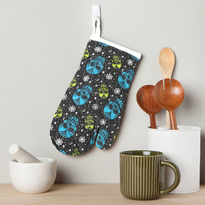 Gants de four en coton 100% à motifs imprimés multicolores au prix le plus bas. - Product Image 1