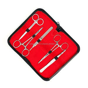 Kits de dissection pour étudiants avec source d'alimentation manuelle en acier inoxydable et matériau métallique pour base d'instruments chirurgicaux - Product Image 4