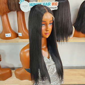 Nouvelle perruque magnifique de 30 pouces avec closure 5x5, cheveux humains vietnamiens 100% naturels, soyeux et raides, densité 180, couleur naturelle - Product Image 3