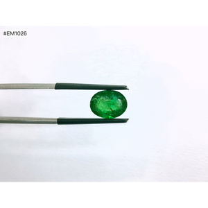 Esmeralda Zambiana Natural, Corte Ovalado Facetado, 3.63ct, Alta Calidad, Gema Suelta para Joyería - Product Image 1