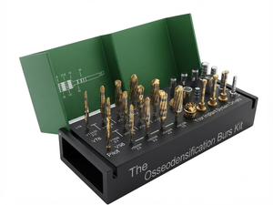 Kit de fraises d'osseodensification 29 pièces, instruments chirurgicaux dentaires manuels en acier inoxydable vert Classe I - Product Image 6