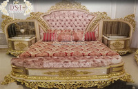 Chevets de lit double en teck de style européen moderne pour chambre principale, taille personnalisée, couleur personnalisée DSTEXPORTS