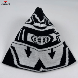 Nouveautés : Bonnets d'hiver unisexes de haute qualité, logo personnalisé, vente en gros, respirants, 100% coton, polaire imperméable, broderie 3D - Product Image 2