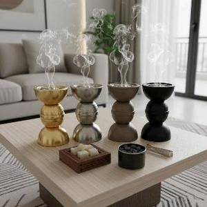 Quemador de incienso de carbón para decoración del hogar, mabkhara elegante, soporte de incienso premium, elegante soporte para bakhoor - Product Image 5