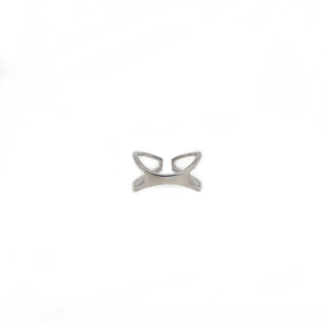 Bague Fluid X sculpturale à bande croisée en argent sterling, design architectural moderne et fluide, bague de luxe unisexe - Product Image 6