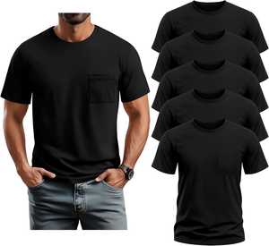 เสื้อยืดคอกลมแขนสั้นสีดำสำหรับผู้ชาย ผ้าฝ้าย 100% ทรงปกติ พิมพ์ลาย สไตล์ไฮสตรีท ระบายอากาศได้ดี ไม่หด ไม่เป็นขุย - Product Image 1
