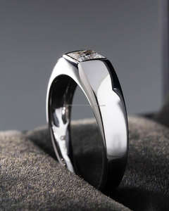 IGI/GIA Lab Grown Cut Diamond <b>Vintage</b> 14k Yellow Wedding/Engagement <b>Ring</b> Unisex Fine White <b>Gold</b> for Anniversary Party-Worthy - Product Image 2