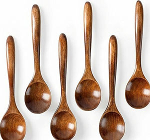 Ustensile de mélange et d'agitation en bois massif écologique pour la maison, cuillère en bois naturel pour la cuisine et l'utilisation en restaurant - Product Image 4