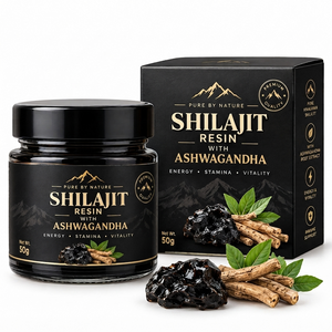 Résine de Shilajit authentique de l'Himalaya 50g avec Ashwagandha – Qualité supérieure – Fournisseur en gros d'Inde – Soutient l'énergie - Product Image 1