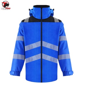 Chaqueta de Trabajo de Seguridad Reflectante de Lona Sólida para Hombre, para Invierno, con Bolsillos Resistentes - Product Image 1