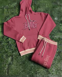 Black Pink Letter <b>Print</b> Hooded Tracksuit Set Women Autumn Streetwear Full Sleeve Cotton <b>Sweatshirt</b> Pants Regular Fit - Product Image 6