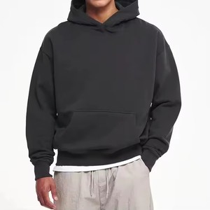 Wholesale Quality Heavyweight Cotton Men's Hoody Luxury Zipper-Up <b>Waterproof</b> Hip Hop Custom Designs Solid - Product Image 1