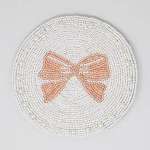 Sous-verres de luxe faits à la main avec broderies détaillées et embellissements en perles pour une décoration intérieure haut de gamme - Product Image 2