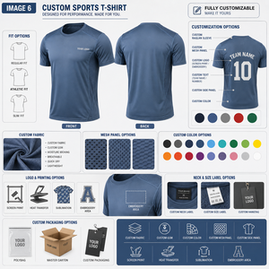 เสื้อยืดออกกำลังกายผู้ชาย ผ้าซับเหงื่อ รับสกรีนโลโก้ตามแบบ |   เหมาะสำหรับการยกน้ำหนักและการฝึกซ้อม - Product Image 2