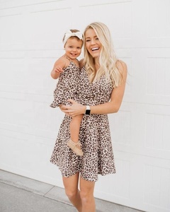 Beautiful Mother & Daughter Matching Leopard Print Collection Perfect Summer Wear & Very Comfortable Dress For Mother & Daughter - Product Image 1