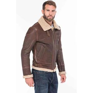 Veste en cuir de mouton pour homme avec col montant, manches longues, capuche, imperméable et respirante, écologique, personnalisable - Product Image 2