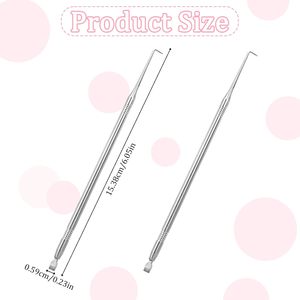 Herramienta de doble punta para levantar pestañas de acero inoxidable con cepillo tipo spoolie para levantar pestañas - Product Image 3