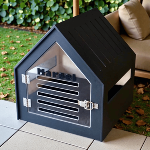 Enclos pour animaux de compagnie en bois esthétique AC24, design intérieur, parc pour chat DIY, enclos modulaire pour chien, style mobilier, fabrication usine - Product Image 3