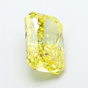 Diamant de laboratoire jaune vif de qualité supérieure, taille coussin, pierre précieuse non montée, certifiée radiant, pour joaillerie fine - Product Image 4