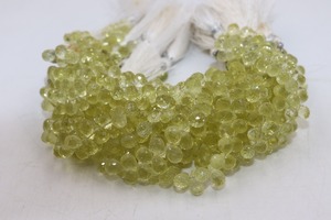 Perles de quartz jaune naturel en forme de goutte, 6-8 mm, 8 pouces, pierres précieuses naturelles pour la création de bijoux, prix de gros - Product Image 2