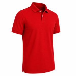 Polo Premium Homme Manches Courtes Classique en Piqué Décontracté Tenue de Travail Haut de Golf Uni Vêtement de Sport Confortable Sans Marque - Product Image 3