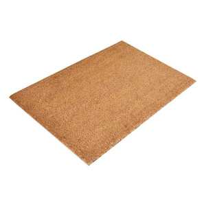 Tapis de porte en fibre de coco naturelle 40 x 70 cm avec support en PVC, design uni, antidérapant, écologique, pour entrée de maison - Product Image 1