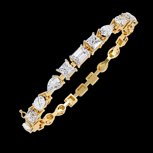 Impresionante Brazalete de Diamantes Cultivados en Laboratorio con Formas Variadas, Obra Maestra de Lujo en Oro Sostenible - Product Image 1