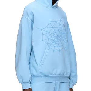 Sudadera con Capucha Personalizada para Hombre con Estampado de Telaraña, Corte Regular, Felpa de Algodón, Estilo Casual de Invierno - Product Image 3
