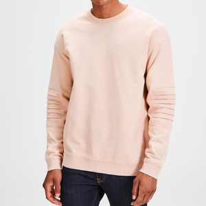 เสื้อสเวตเชิ้ตผู้ชายแบบคัสตอม คอกลม แขนยาว ผ้าฟลีซหนา สีเดียว - Product Image 3