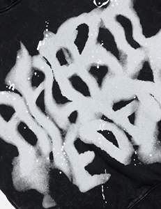 Sudadera con capucha para hombre con bordado desgastado, tela suave, puños y cintura acanalados, estilo moderno. - Product Image 4