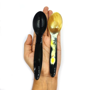 Cucharas de caviar de cuerno de búfalo de lujo, ecológicas, con acabado espejo, decorativas para fiestas, para servir en la cocina y el hogar. - Product Image 4