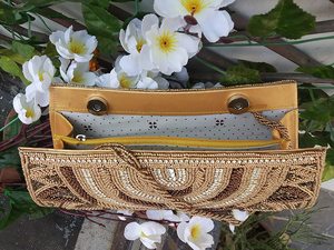 Beaded <b>Clutch</b> Bag With Sparkling Gold And <b>Silver</b> Pattern For Evening Party - Product Image 3