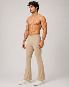 Leggings de Compresión para Hombre, Pantalones Deportivos de Poliéster, Pantalones Acampanados para Ejercicio, Leggings de Yoga de Cintura Alta para Hombre, Pantalones Acampanados - Product Image 3