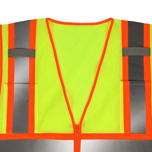 Chaleco Informal de Alta Visibilidad, Resistente al Viento e Impermeable, Fluorescente, Reflectante, de Lona Transpirable y Ligera, para Trabajo en Exteriores - Product Image 6