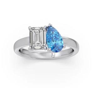 Anillo Unisex de Plata 925 con Topacio, Corte Esmeralda, Moissanita con Engaste de Garras, Anillo de Compromiso Clásico con Gema, Chapado en Plata, de Terceros - Product Image 4