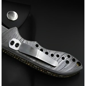 Cuchillo Plegable Personalizado de Primera Calidad, OEM/ODM, Hecho a Mano, de Acero de Damasco, Cuchillo de Bolsillo Multiusos, Recto, de 3 mm de Grosor, para Uso Industrial - Product Image 6