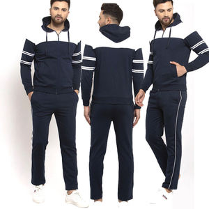 Chándal con Capucha para Hombre, Diseño Color Block en Blanco y Negro, Cierre de Cremallera, Manga Larga, Estilo Casual para Otoño, con Bolsillos Laterales, Corte Regular - Product Image 6