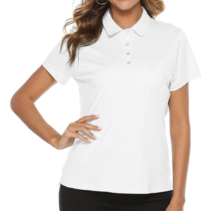 Polo respirant en coton pour femme, bleu roi avec revers contrastants, chemises polo personnalisées pour femme, service ODM - Product Image 1