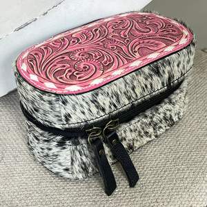 Boîte de rangement pour bijoux en cuir de vachette artisanal, portable, de luxe, sur mesure, pour bagues et colliers, organiseur de voyage pour bijoux - Product Image 4