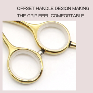 Ciseaux de coiffure professionnels personnalisés 6 pouces 2026 – Les meilleurs ciseaux de barbier dorés à prix abordable - Product Image 5