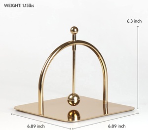 Servilletero Moderno de Lujo en Metal Dorado y Pintura, Forma Cuadrada, Alta Calidad, Logotipo Personalizado OEM, Marca para Hogar, Hotel, Restaurante - Product Image 6