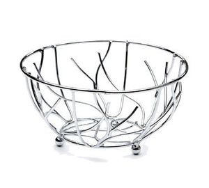 Classic <b>Round</b> Metal Fruit <b>Basket</b> For Kitchen Organization With Balanced Structure And Decorative Finish - Product Image 2