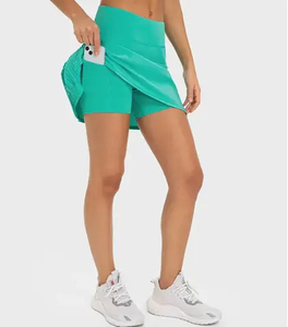 Falda de Tenis Plisada de Cintura Alta para Mujer, Diseño Personalizado en Negro/Plateado, Transpirable, de Secado Rápido y Anti-UV, Venta al Por Mayor - Product Image 5