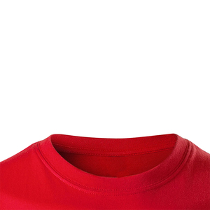 T-shirt rouge à manches courtes pour homme, col rond, coupe classique, décontracté, couleur unie, en jersey de coton tricoté, teint uni, pour la gym - Product Image 4