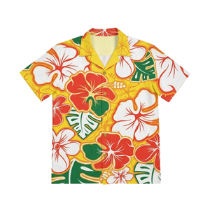 Chemise Hawaïenne Unie pour Homme Style Urbain Respirante Séchage Rapide 100% Polyester Tissu Sergé Saison Estivale Compatible OEM - Product Image 1